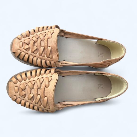 NEW Nisolo Leather Huarache Sandals Slip on Woven Fisherman Flats size 6 - Picture 10 of 12